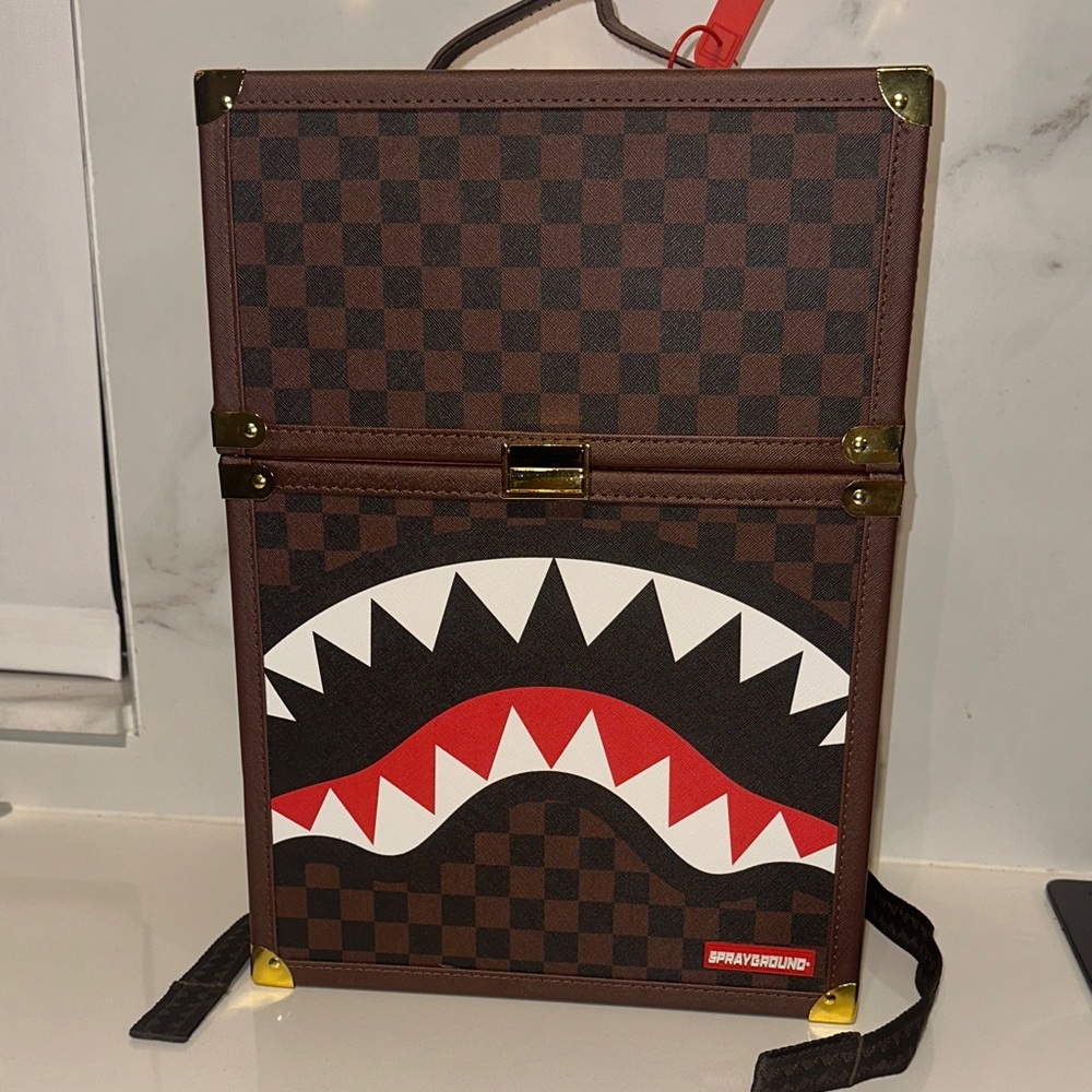 Sprayground Brown Checkered Chataraunga Bag